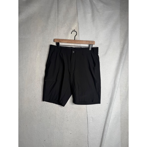 Greg Norman Other - Greg Norman Mens Black Performance Golf Shorts Size 32 Stretch Flat Front Shark